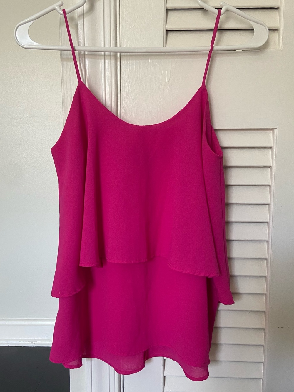 Paper Crane Fuchsia Layered Spaghetti Strap Cami